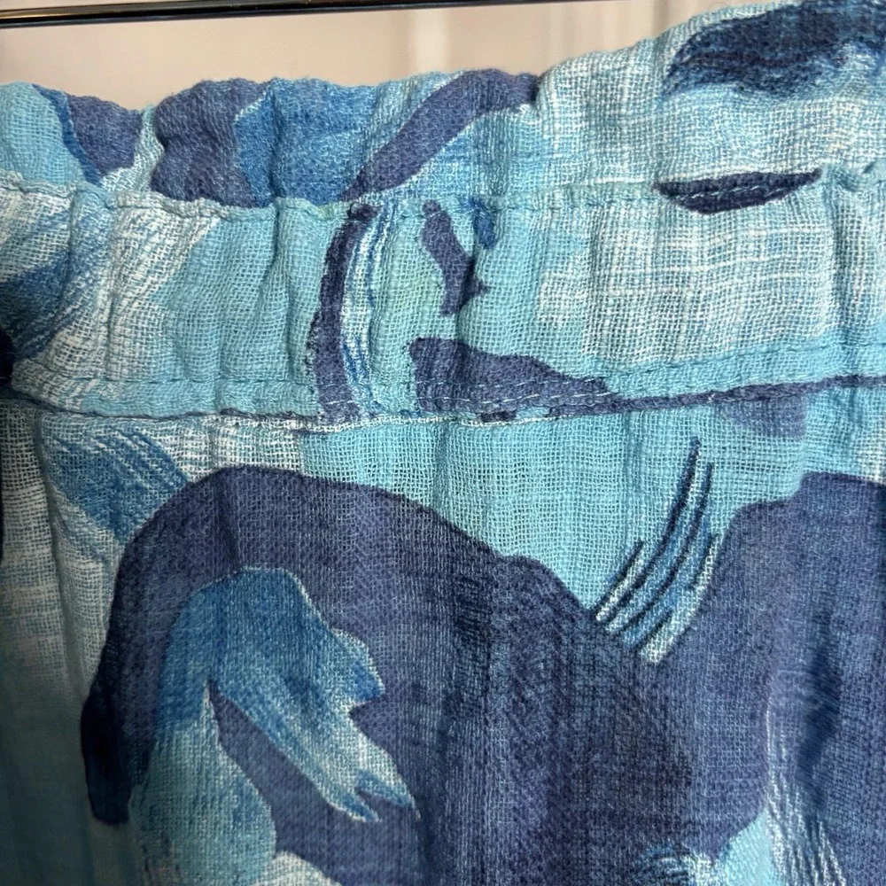 Beyond Capri Woven Maxi Skirt Womens Blue Abstract Resortwear Vacation Beach - Picture 3 of 12